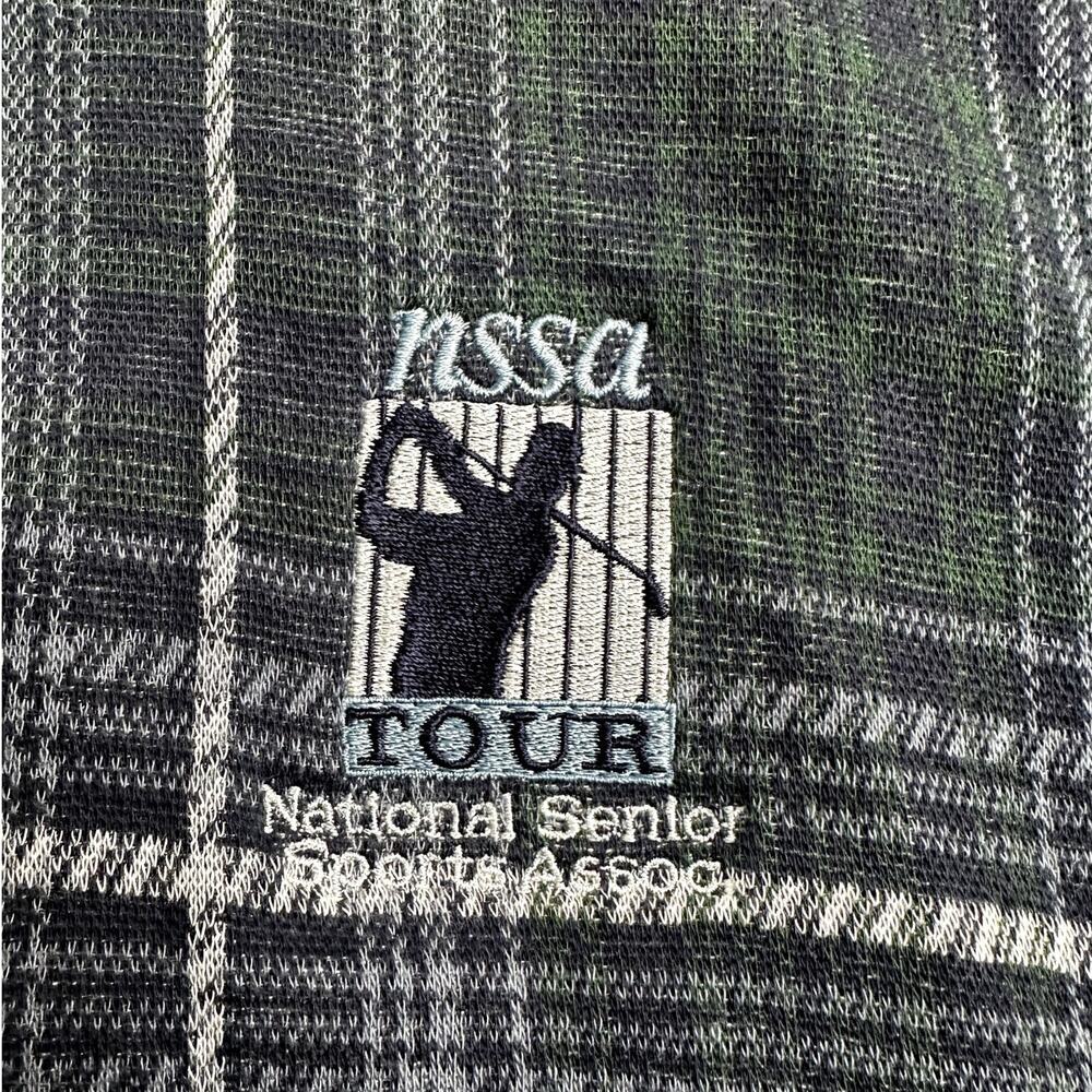 Vintage Glengate Y2K NSSA Golf Windshirt Plaid Men L Fits M